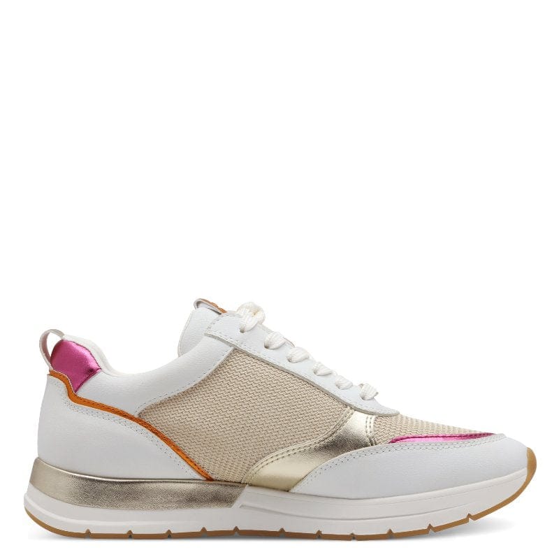 Tamaris Womens Tamaris Womens Gold Lace-Up Shoe 1-23732-41