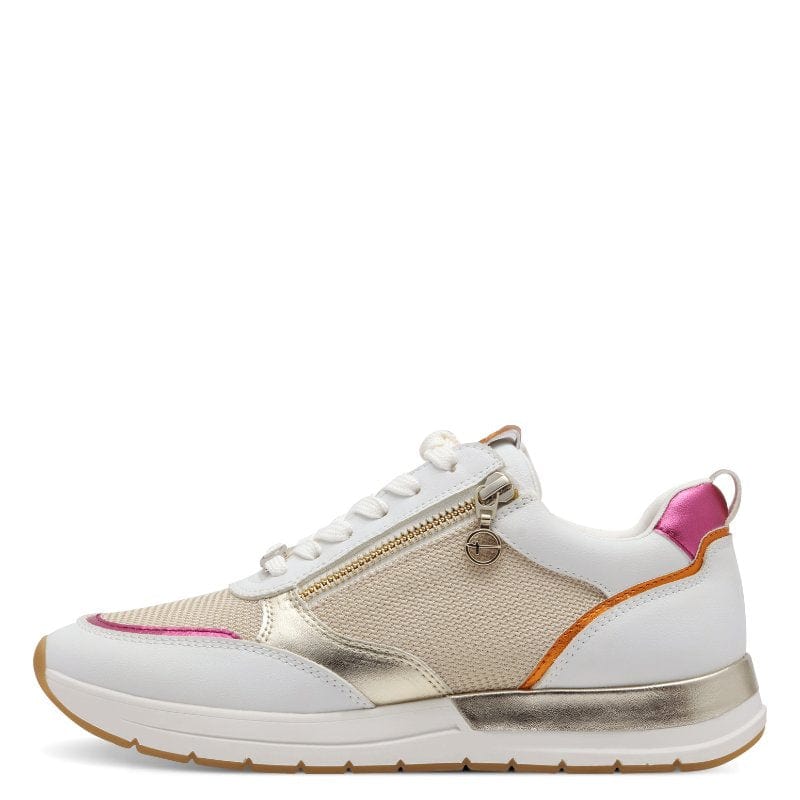 Tamaris Womens Tamaris Womens Gold Lace-Up Shoe 1-23732-41