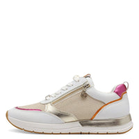 Tamaris Womens Tamaris Womens Gold Lace-Up Shoe 1-23732-41