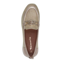 Tamaris Womens Tamaris Womens Gold Slip-on Shoes 1-24750-44