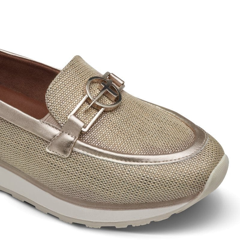 Tamaris Womens Tamaris Womens Gold Slip-on Shoes 1-24750-44