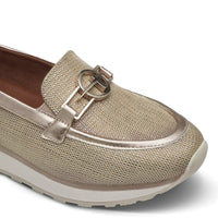 Tamaris Womens Tamaris Womens Gold Slip-on Shoes 1-24750-44