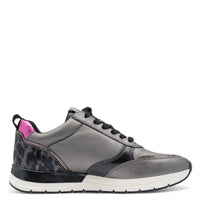 Tamaris Womens Tamaris Womens Grey Essentials Lace Up Fashion Trainer 1-23732-41