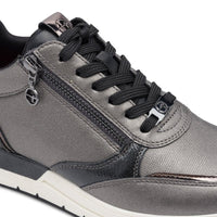Tamaris Womens Tamaris Womens Grey Essentials Lace Up Fashion Trainer 1-23732-41