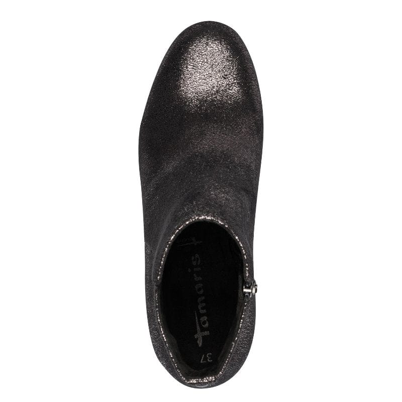 Tamaris Womens Tamaris Womens Grey Side Zip High Ankle Boots 1-25354-43