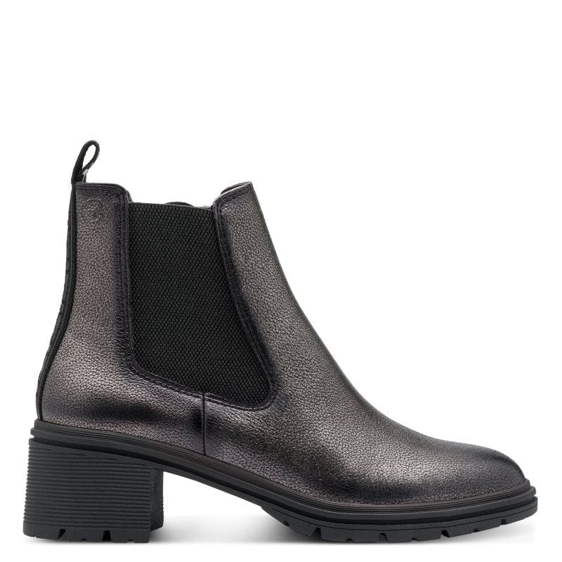 Tamaris Womens Tamaris Womens Grey Side Zip High Ankle Boots 1-25456-43