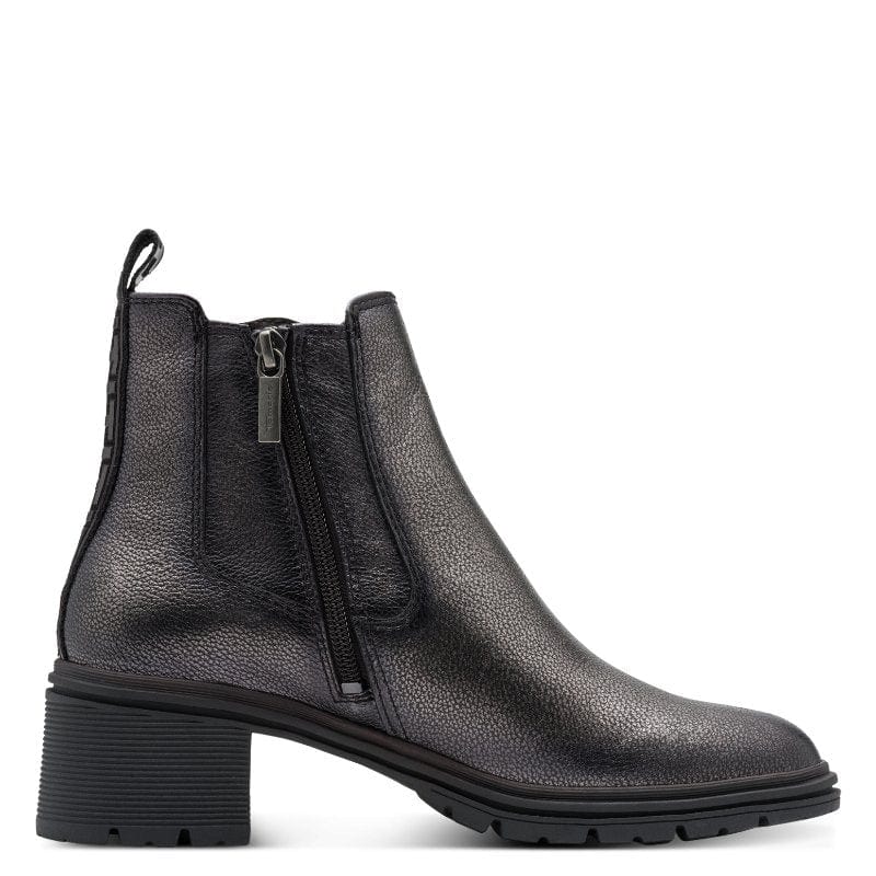 Tamaris Womens Tamaris Womens Grey Side Zip High Ankle Boots 1-25456-43