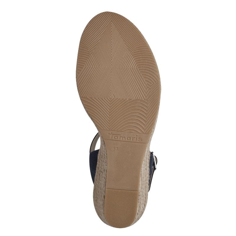 Tamaris Womens Tamaris Womens Navy High-Heel Sandal 1-28300-42