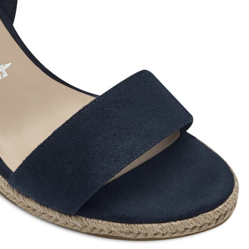 Tamaris Womens Tamaris Womens Navy High-Heel Sandal 1-28300-42