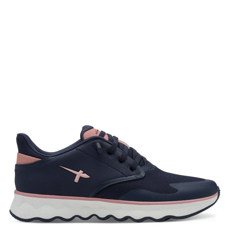 Tamaris Womens Tamaris Womens Navy Lace Up Fashion Trainer 1-23700-44