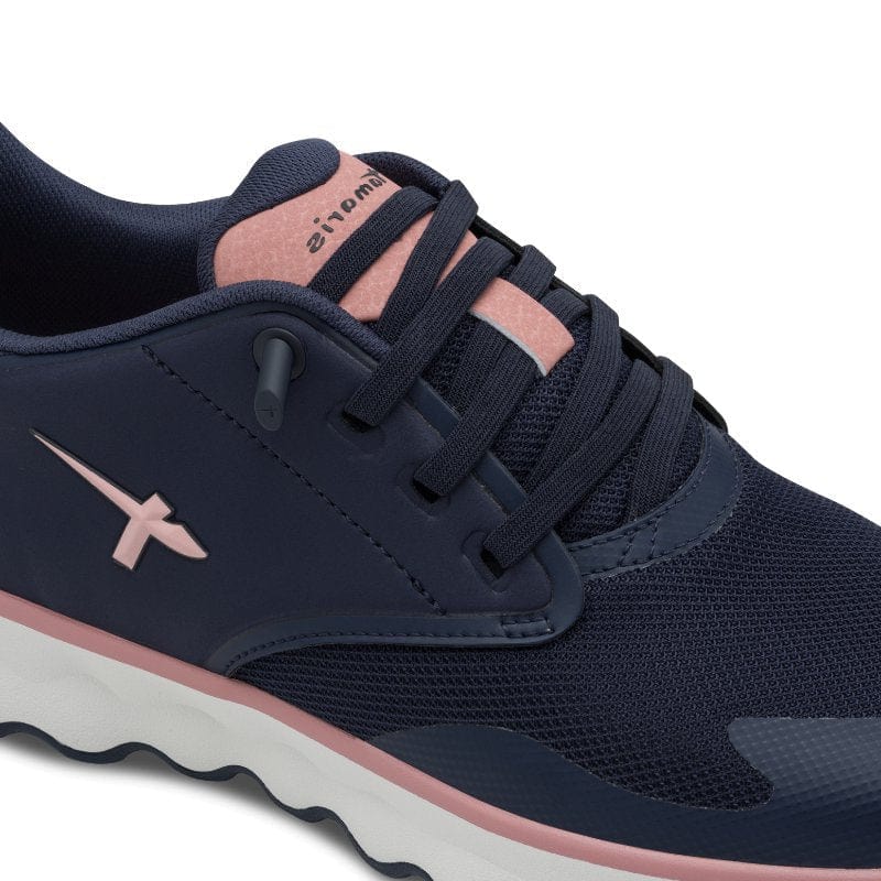 Tamaris Womens Tamaris Womens Navy Lace Up Fashion Trainer 1-23700-44