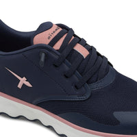 Tamaris Womens Tamaris Womens Navy Lace Up Fashion Trainer 1-23700-44