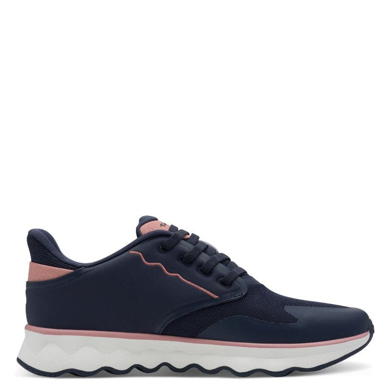 Tamaris Womens Tamaris Womens Navy Lace Up Fashion Trainer 1-23700-44