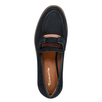 Tamaris Womens Tamaris Womens Navy Slip On Leather Shoes 1-24722-43