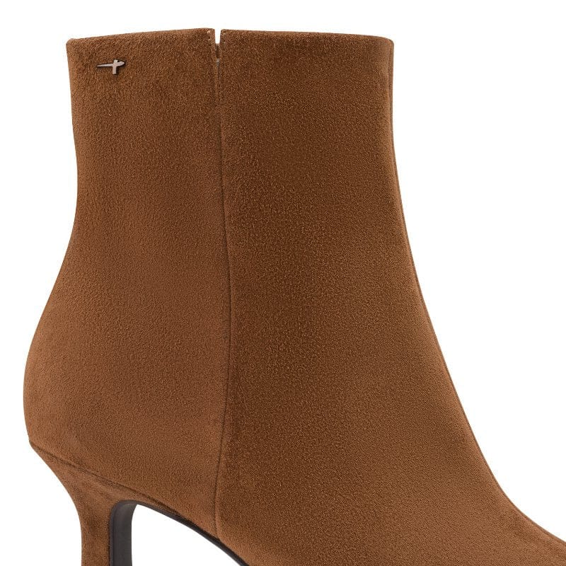 Tamaris Womens Tamaris Womens Tan Side Zip Leather Ankle Boot 1-25358-45