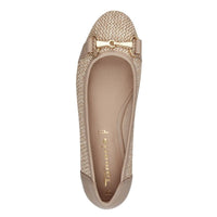 Tamaris Womens Tamaris Womens Taupe Ballerina Shoe 1-22112-42