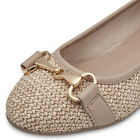 Tamaris Womens Tamaris Womens Taupe Ballerina Shoe 1-22112-42