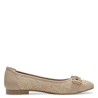 Tamaris Womens Tamaris Womens Taupe Ballerina Shoe 1-22112-42