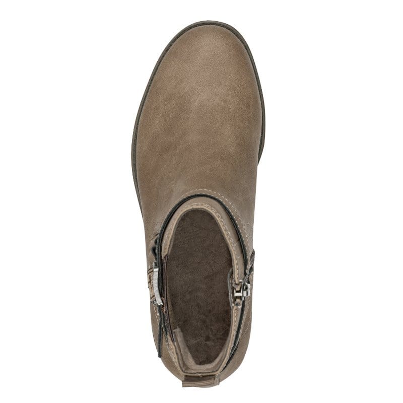 Tamaris Womens Tamaris Womens Taupe Side Zip Ankle Boot 1-25812-47