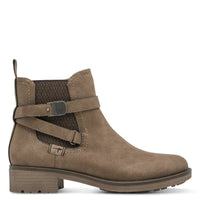 Tamaris Womens Tamaris Womens Taupe Side Zip Ankle Boot 1-25812-47