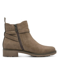 Tamaris Womens Tamaris Womens Taupe Side Zip Ankle Boot 1-25812-47