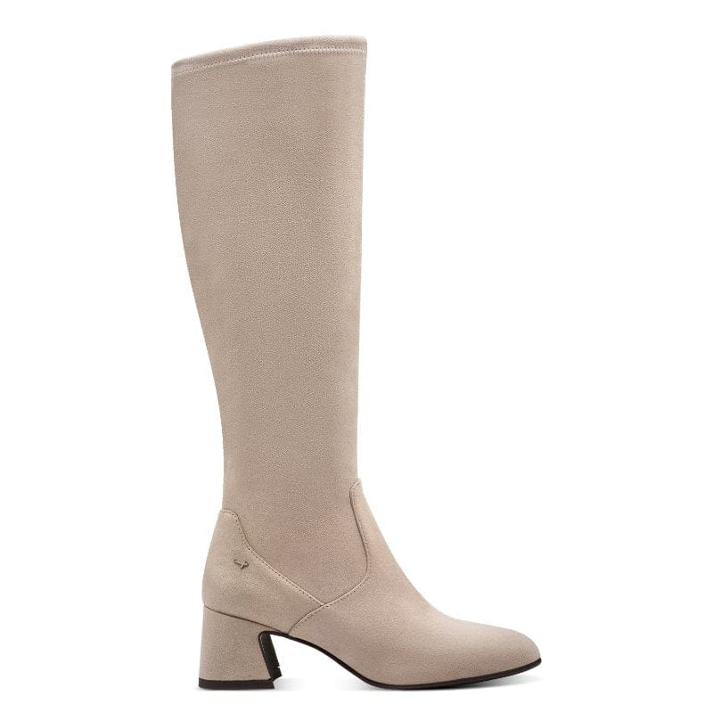 Tamaris Womens Tamaris Womens Taupe Side Zip Knee Boots 1-25520-45