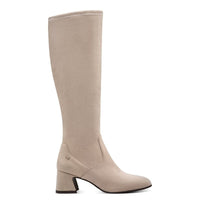 Tamaris Womens Tamaris Womens Taupe Side Zip Knee Boots 1-25520-45