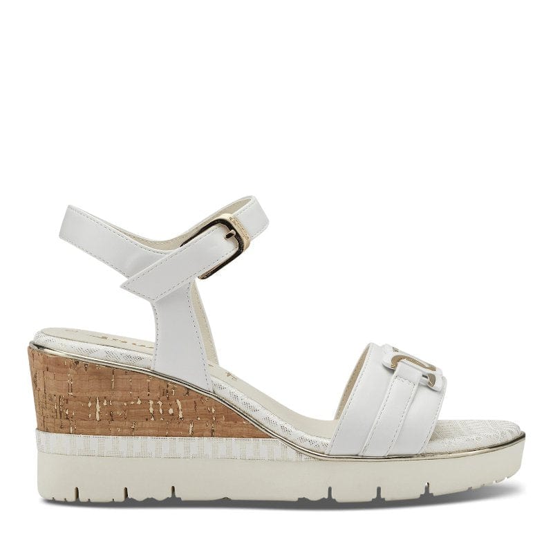 Tamaris Womens Tamaris Womens White High-Heel Sandal 1-28702-42