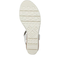 Tamaris Womens Tamaris Womens White High-Heel Sandal 1-28702-42