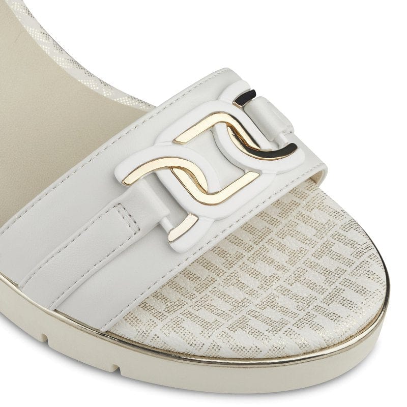 Tamaris Womens Tamaris Womens White High-Heel Sandal 1-28702-42