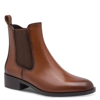 Tamaris Womens TAN / 4UK Tamaris Womens Tan Side Zip Leather Ankle Boot 1-25361-47