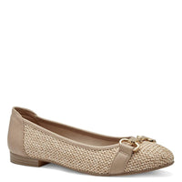 Tamaris Womens TAUPE / 4UK Tamaris Womens Taupe Ballerina Shoe 1-22112-42