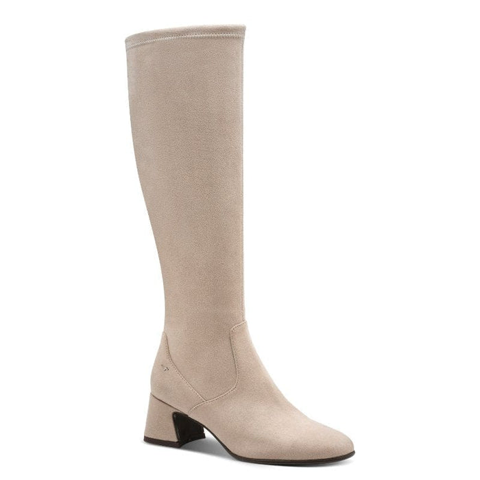 Tamaris Womens TAUPE / 4UK Tamaris Womens Taupe Side Zip Knee Boots 1-25520-45
