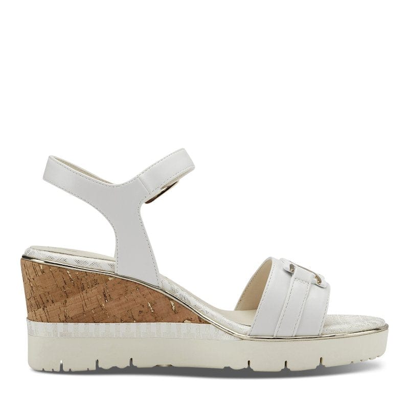 Tamaris Womens WHITE / 4UK Tamaris Womens White High-Heel Sandal 1-28702-42
