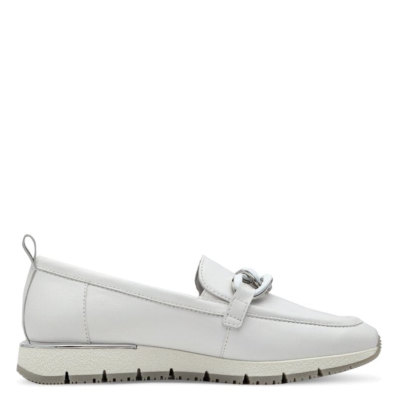 Tamaris Womens WHITE / 4UK Tamaris Womens White Slip-on Shoes 1-24711-42