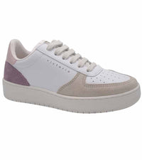 Victoria Womens 4UK / PINK Victoria Womens Lace Up Suede Leather White Fashion Trainer - 1258229
