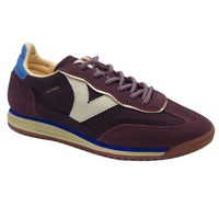 Victoria Womens BURGUNDY / 4UK Victoria Womens Burgundy Lace-up Fashion Trainer - 1158101