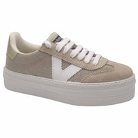 Victoria Womens GOLD / 3UK Victoria Womens Gold Lace-up Fashion Trainer - 1092174
