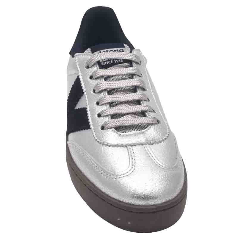 Victoria Womens Victoria Womens Silver Lace-up Fashion Trainer - 1126226