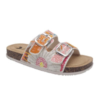 Zanni & Co Womens 3UK / White OMG Multi Coloured White Mule Sandal By Zanni & Co - Yinas