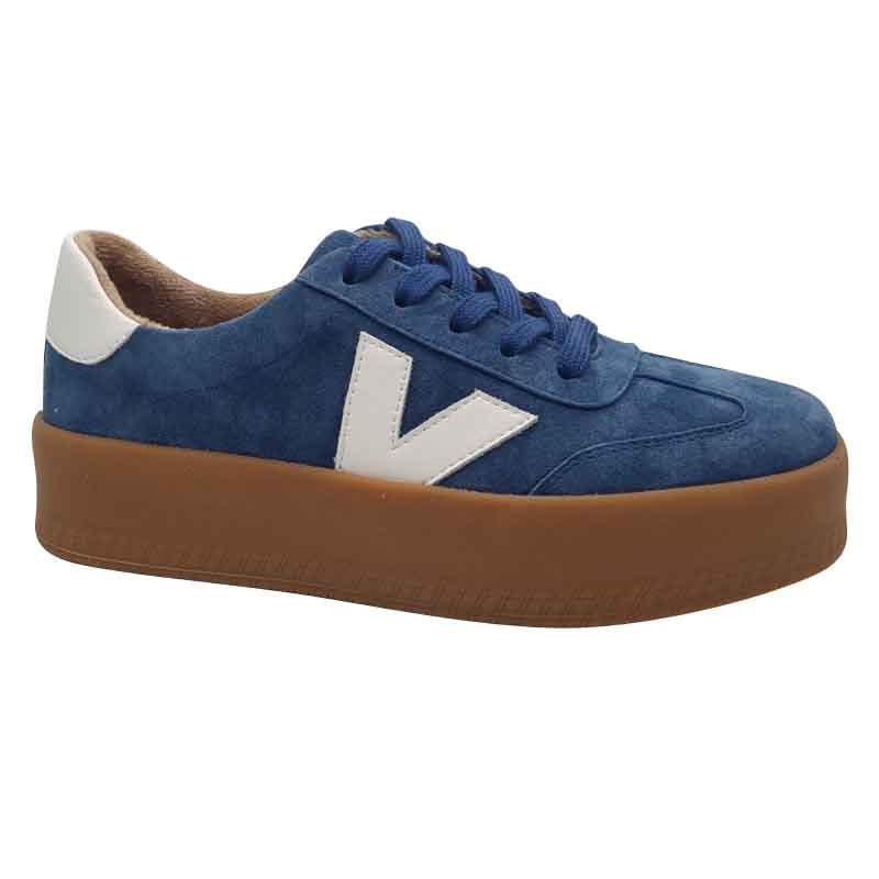 Zanni & Co Womens BLUE / 3UK Drilleys Womens Blue Chunky Sole Trainer - Eighty Four