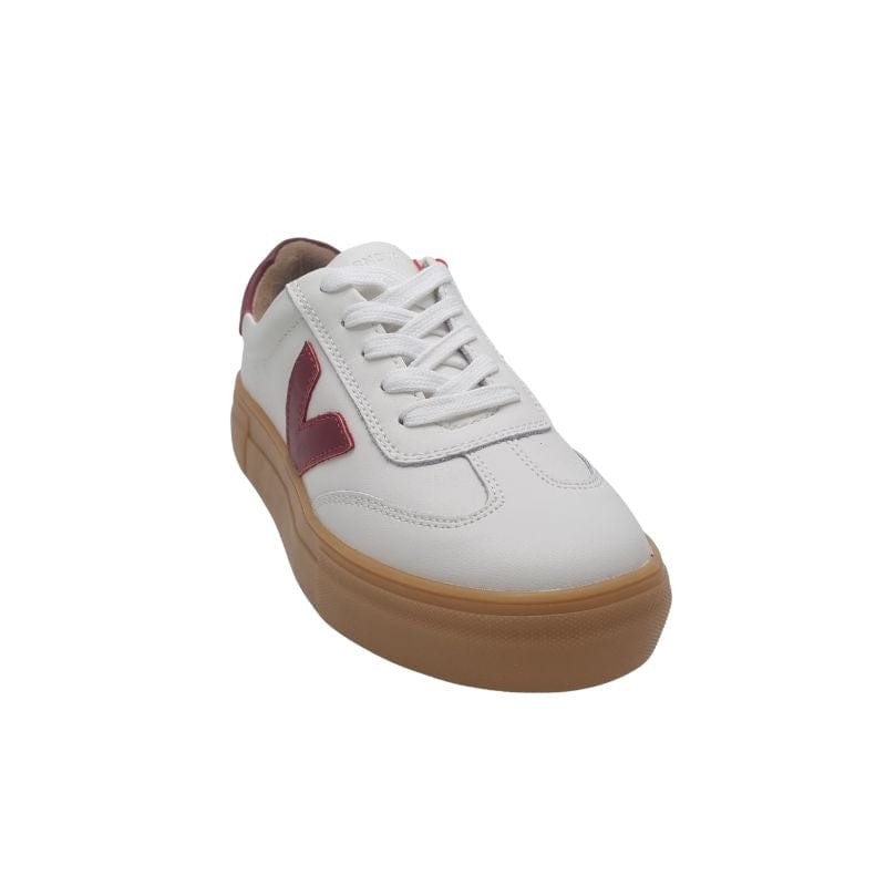 Zanni & Co Womens Drilleys Burgundy V Design Trainer - Ninety
