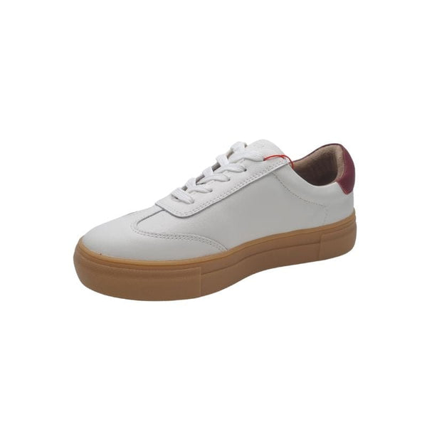 Zanni & Co Womens Drilleys Burgundy V Design Trainer - Ninety