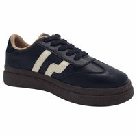 Zanni & Co Womens Drilleys Womens Black Samba Look Trainer - Eighty Two