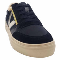 Zanni & Co Womens Drilleys Womens Black V Design Side Zip Trainer - Eighty One