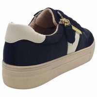 Zanni & Co Womens Drilleys Womens Black V Design Side Zip Trainer - Eighty One