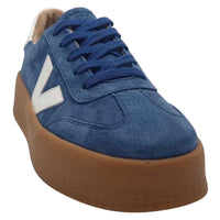 Zanni & Co Womens Drilleys Womens Blue Chunky Sole Trainer - Eighty Four