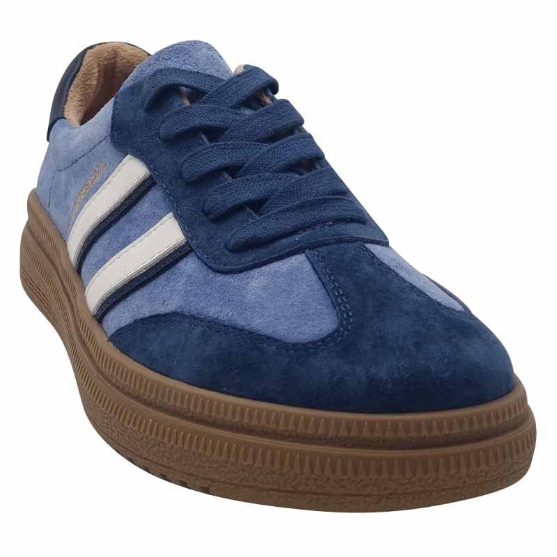 Zanni & Co Womens Drilleys Womens Blue Samba Look Trainer - Eighty Two