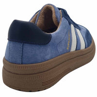 Zanni & Co Womens Drilleys Womens Blue Samba Look Trainer - Eighty Two