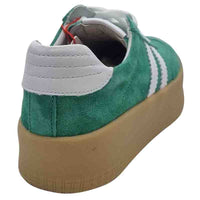 Zanni & Co Womens Drilleys Womens Green Platform Trainer - Seventy Eight